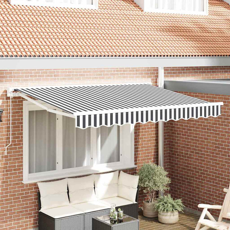 Vidaxl zijde frame antraciet en wit 250 x 200 cm