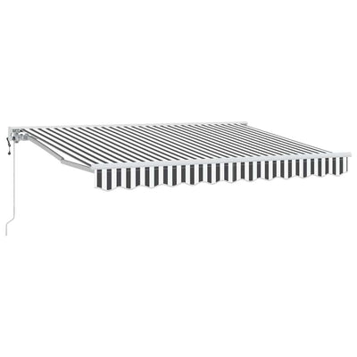 Vidaxl inklapbaar zonnescherm antraciet en wit 250 x 200 cm