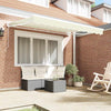 Vidaxl inklapbaar zonnescherm crème 300 x 200 cm polyester en metaal