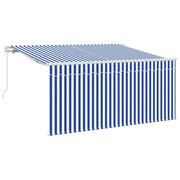 Vidaxl inklapbaar zonnescherm blauw en wit 300 x 200 cm - afbeelding 2