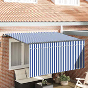 Vidaxl inklapbaar zonnescherm blauw en wit 300 x 200 cm - afbeelding 1