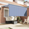 Vidaxl inklapbaar zonnescherm blauw en wit 300 x 200 cm