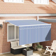 Vidaxl inklapbaar zonnescherm blauw en wit 300 x 200 cm - afbeelding 1