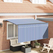 Vidaxl inklapbaar zonnescherm blauw en wit 300 x 200 cm - afbeelding 1