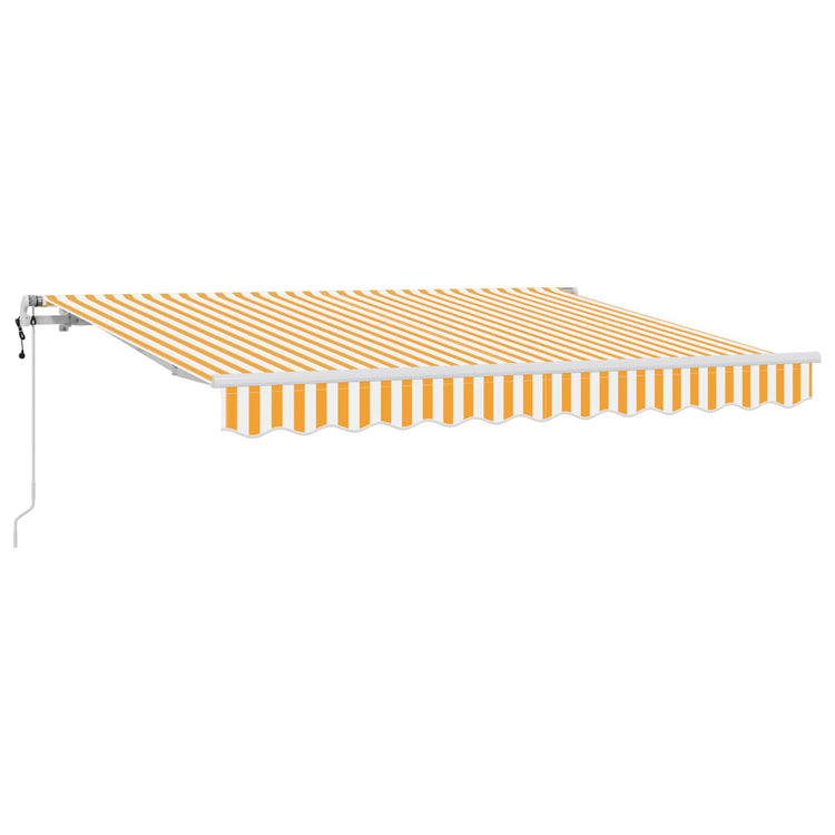Vidaxl uitschuifbare luifel geel 300 x 200 cm stof
