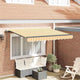 Vidaxl uitschuifbare luifel geel 300 x 200 cm stof