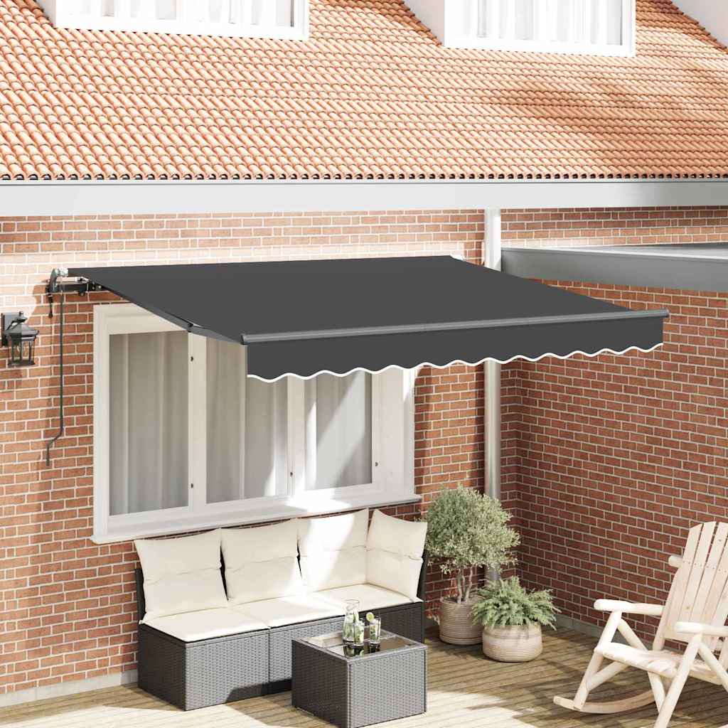 Vidaxl inklapbaar zonnescherm antraciet 300 x 200 cm stof