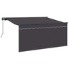 Vidaxl inklapbaar zonnescherm gestreept antraciet 300 x 200 cm stof