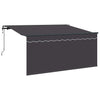 Vidaxl inklapbaar zonnescherm gestreept antraciet 300 x 200 cm stof