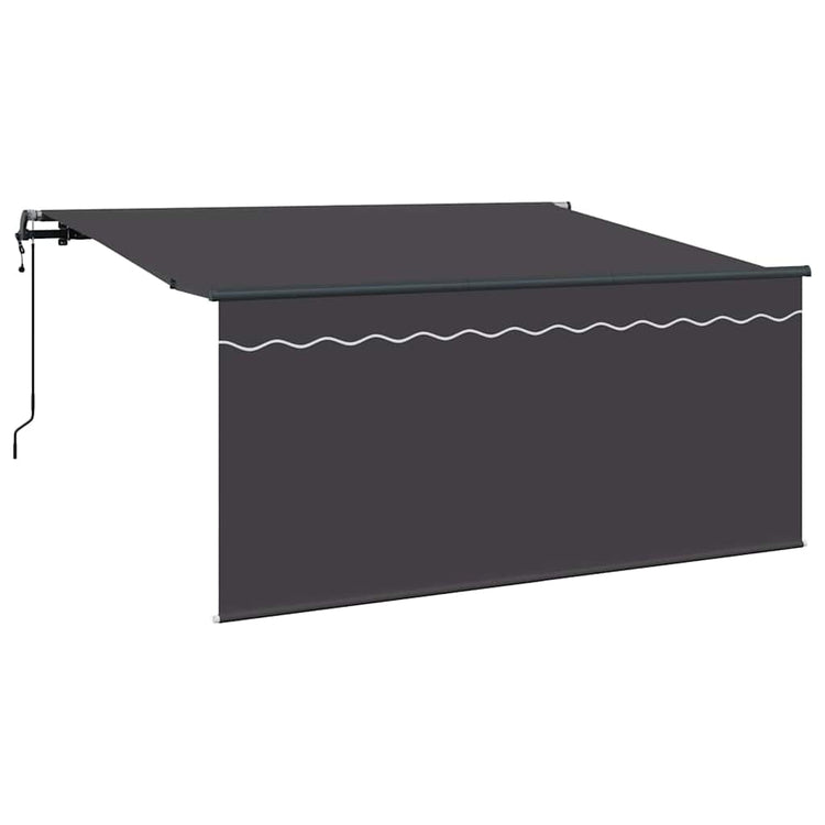 Vidaxl inklapbaar zonnescherm gestreept antraciet 300 x 200 cm stof