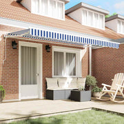 Vidaxl zijde frame blauw en wit 350 x 200 cm polyester met pu-coating - afbeelding 3