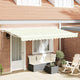 Vidaxl inklapbaar zonnescherm crème 350 x 200 cm polyester en metaal