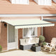 Vidaxl uitschuifbare luifel crème 350 x 200 cm stof