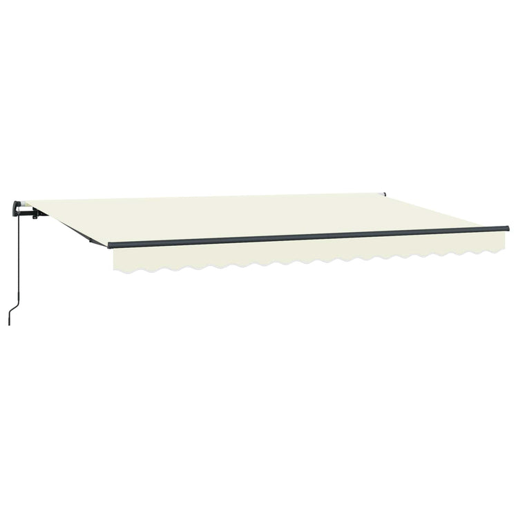 Vidaxl uitschuifbare luifel crème 350 x 200 cm stof