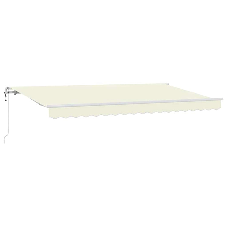 Vidaxl uitschuifbare luifel crème 350 x 200 cm stof