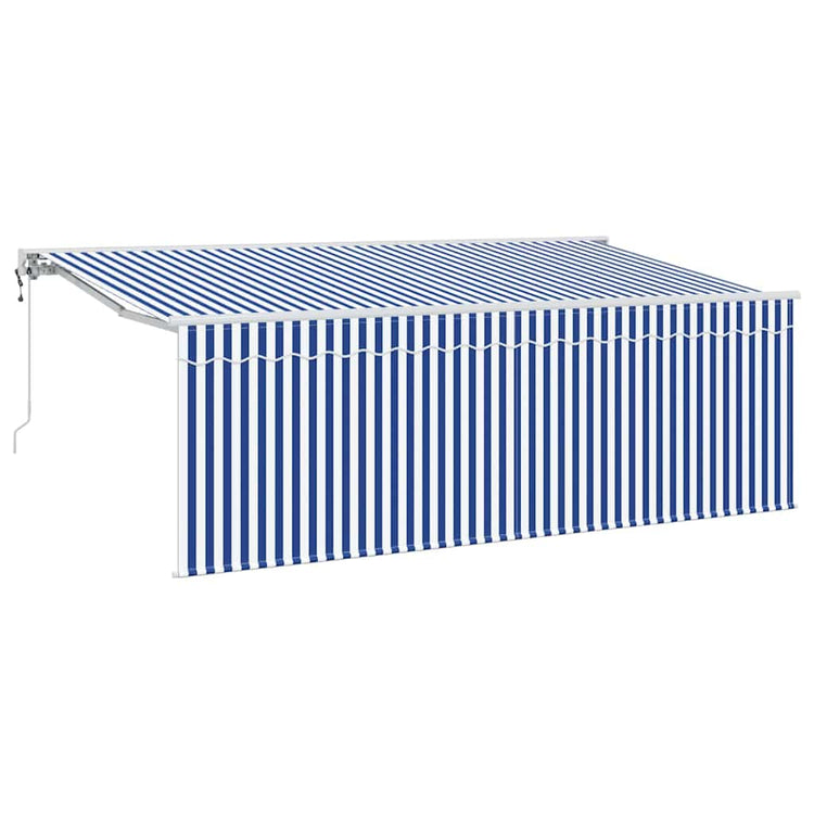 Vidaxl uitschuifbare luifel blauw 350 x 200 cm stof