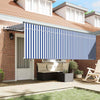 Vidaxl inklapbaar zonnescherm gestreept blauw 350 x 200 cm stof
