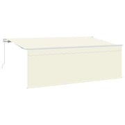 Vidaxl uitschuifbare luifel crème 350 x 200 cm polyester en aluminium - afbeelding 2