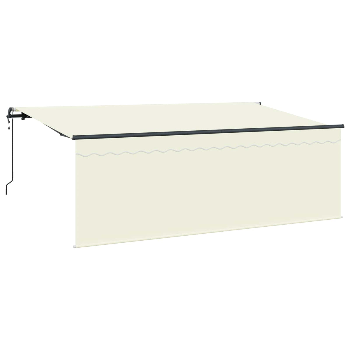 Vidaxl uitschuifbare luifel crème 350 x 200 cm polyester en aluminium