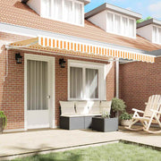 Vidaxl zijde frame geel en wit 350 x 200 cm polyester met pu-coating - afbeelding 3