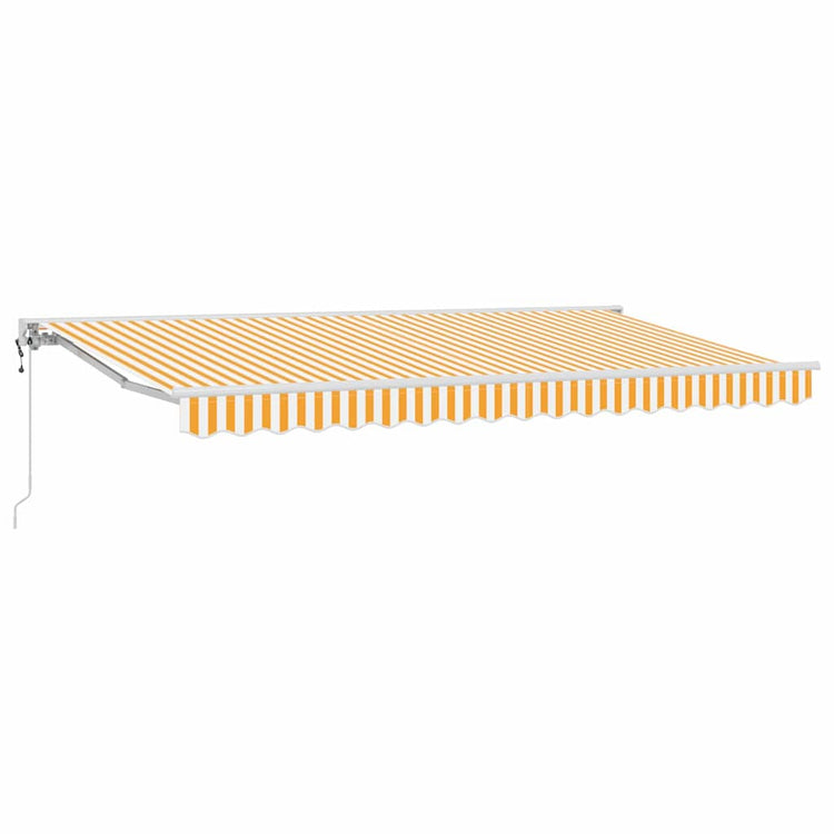 Vidaxl inklapbaar zonnescherm geel en wit 350 x 200 cm