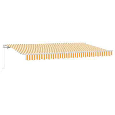 Vidaxl inklapbaar zonnescherm geel 350 x 200 cm stof