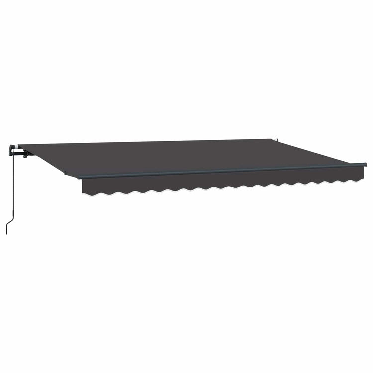 Vidaxl uitschuifbare luifel antraciet 350 x 200 cm stof