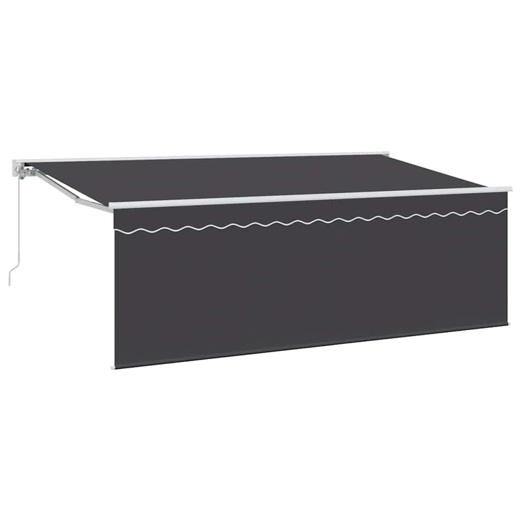 Vidaxl uitschuifbare luifel crème 350 x 200 cm polyester en aluminium
