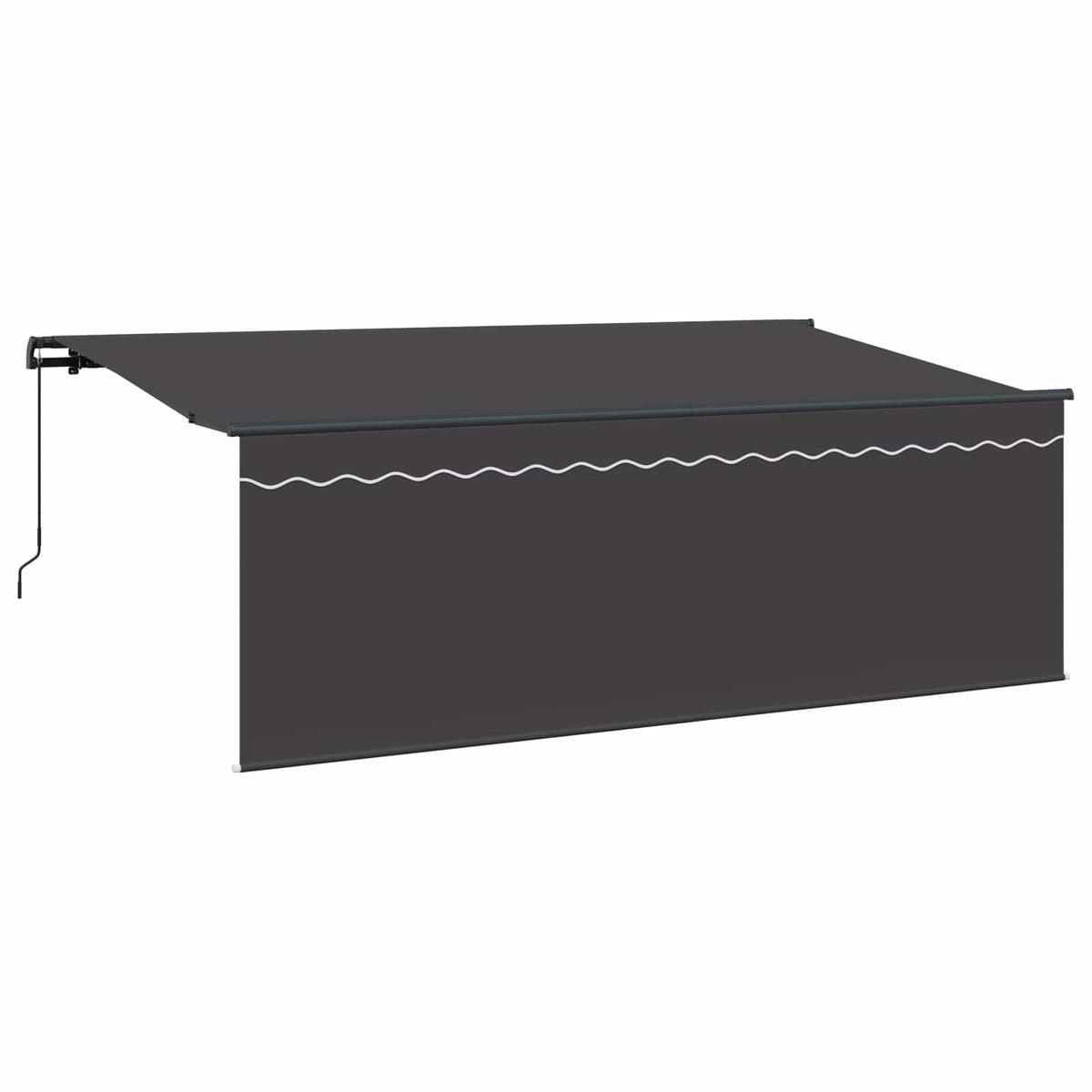 Vidaxl uitschuifbare luifel antraciet 350 x 200 cm