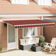 Vidaxl uitschuifbare luifel oranje 350 x 200 cm stof
