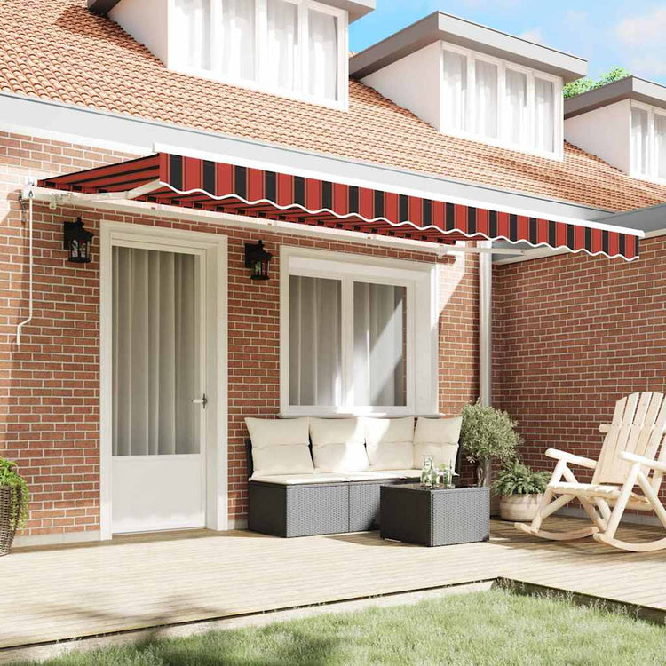 Vidaxl uitschuifbare luifel oranje 350 x 200 cm stof