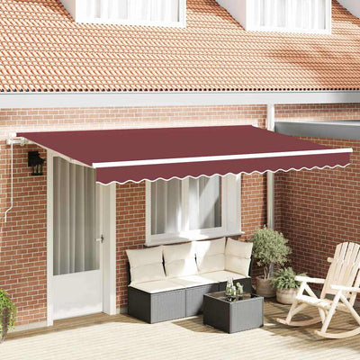 Vidaxl inklapbaar zonnescherm bordeauxrood 350 x 200 cm stof