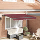 Vidaxl uitschuifbare luifel bordeauxrood 350 x 200 x 165 cm stof