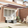 Vidaxl inklapbaar zonnescherm bruin 350 x 200 cm polyester en metaal
