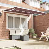 Vidaxl zijde frame bruin 350 x 200 cm polyester met pu-coating - afbeelding 3