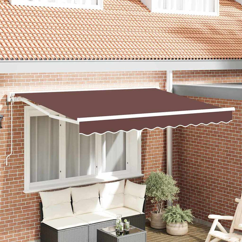 Vidaxl zijde frame bruin 350 x 200 cm polyester met pu-coating
