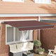 Vidaxl uitschuifbare luifel bruin 350 x 200 cm stof
