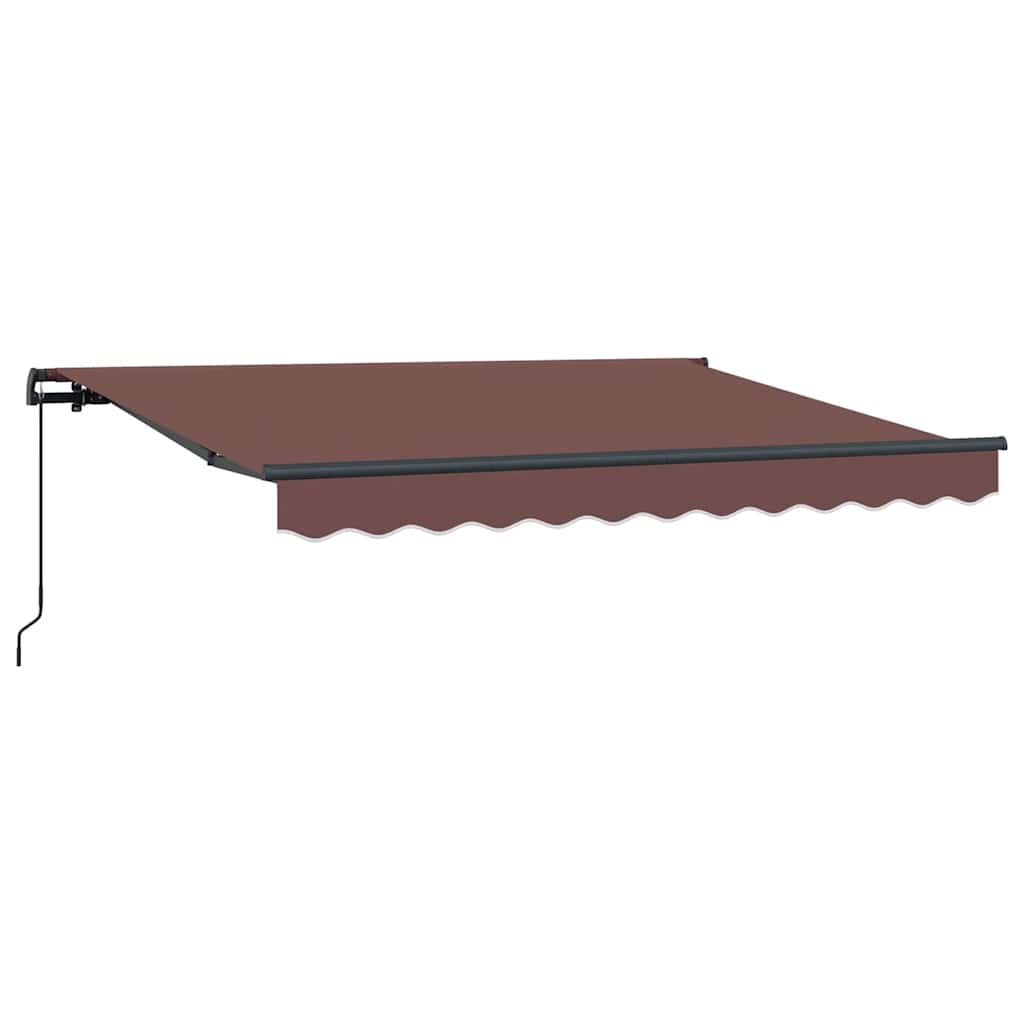 Vidaxl inklapbaar zonnescherm bruin 350 x 200 cm stof