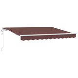 Vidaxl uitschuifbare luifel bruin 350 x 200 cm stof - afbeelding 2