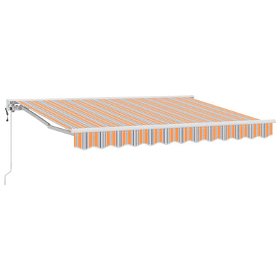 Vidaxl inklapbaar zonnescherm blauw en oranje 350 x 200 cm