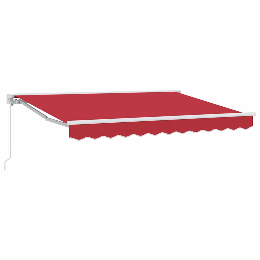 Vidaxl inklapbaar zonnescherm rood 350 x 200 cm polyester en metaal