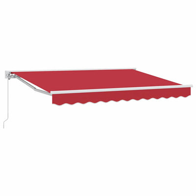 Vidaxl inklapbaar zonnescherm rood 350 x 200 cm polyester en metaal