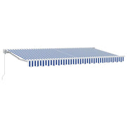 Vidaxl zijde frame blauw en wit 400 x 200 cm polyester met pu-coating - afbeelding 2