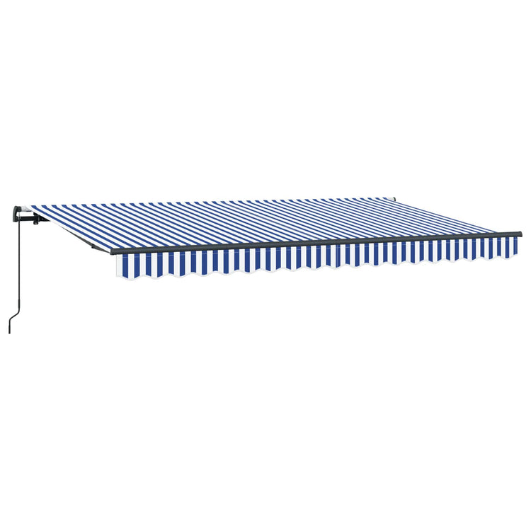 Vidaxl uitschuifbare luifel blauw 400 x 200 cm stof
