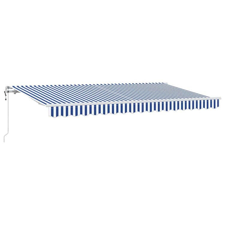 Vidaxl uitschuifbare luifel blauw 400 x 200 cm stof