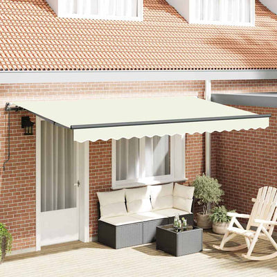 Vidaxl inklapbaar zonnescherm crème 400 x 200 cm stof