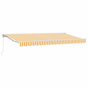 Vidaxl zijde frame geel en wit 400 x 200 cm polyester met pu-coating - afbeelding 2