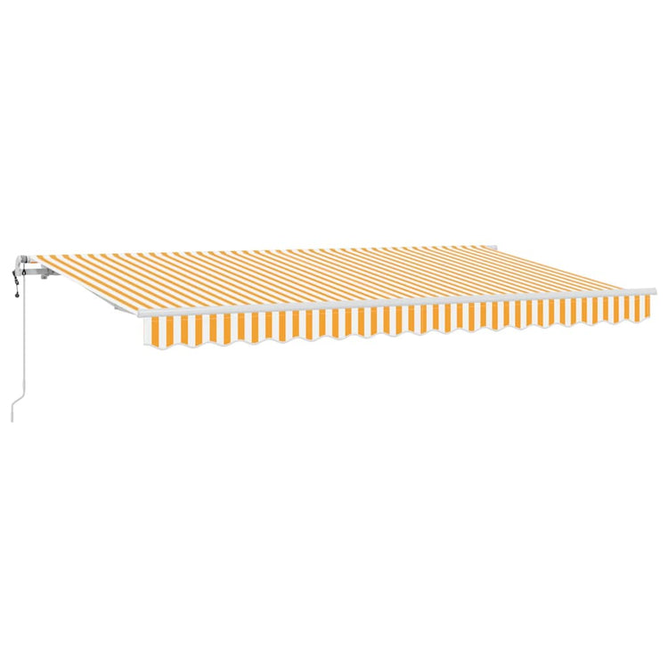 Vidaxl uitschuifbare luifel geel 400 x 200 cm stof