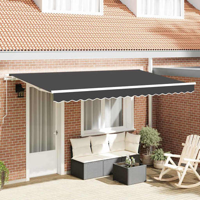Vidaxl inklapbaar zonnescherm antraciet 400 x 200 cm stof