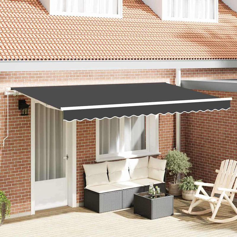 Vidaxl inklapbaar zonnescherm antraciet 400 x 200 cm stof